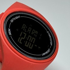 Adidas ADP6128 Adizero Digital Sports Watch Chronograph Red Orange 50mm Case