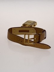 HERMES Watch Quartz Kelly Non-Waterproof Leather Gold Brown Leather Band Women’s