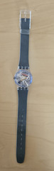 SWATCH WATCH LK106 BLUE BAY LADIES SWATCH ORIGINAL 1987 RARE W/ Case & Manual