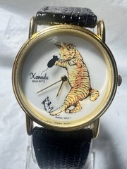XANADU, Orange Striped Cat Chasing Mouse, 30 Mm, Japan, women’s Watch