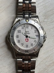 CX Swiss Military Men’s 37mm Diver Style Watch Quartz Steel Bracelet Date 30M