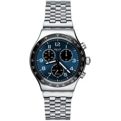 Swatch Unisex Watch Core Boxengasse Chrono Blue and Black Dial Bracelet YVS423GC