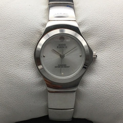 Anne Klein II Diamond Watch Womens 23mm Stainless Steel New Battery 5.75″