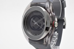[ Near MINT w/Box ] GUCCI SYNC 137.1 Quartz Date Silver Dial Men’s Watch JAPAN