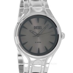 DIESEL Metamorph Streamline Mens Watch, Chrome Silver Stainless Steel, Gray Dial