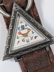 Vtg Carrera Triangular Face Free Masons Watch Masonic Quartz NEW BATTERY RUNNING