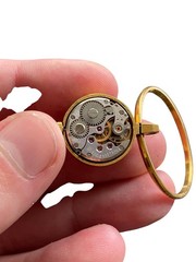 Chaika Watch Coulomb Vintage Women Soviet mechanical Wristwach Gold Plated Au- 5