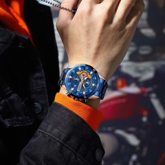 IS CURREN Men Watches Stainless Steel Wristwatch Male Chronograph Quartz Watch