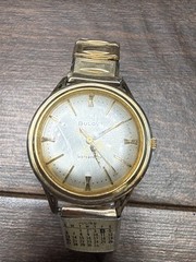 Vintage 1960’s Bulova Watch M0 Gold Tone July 1969 Calendar Band Repair Parts