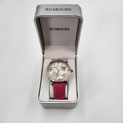 Rumours Women’s Watch Pink Band Butterfly Star Heart Ladybug Case Unused