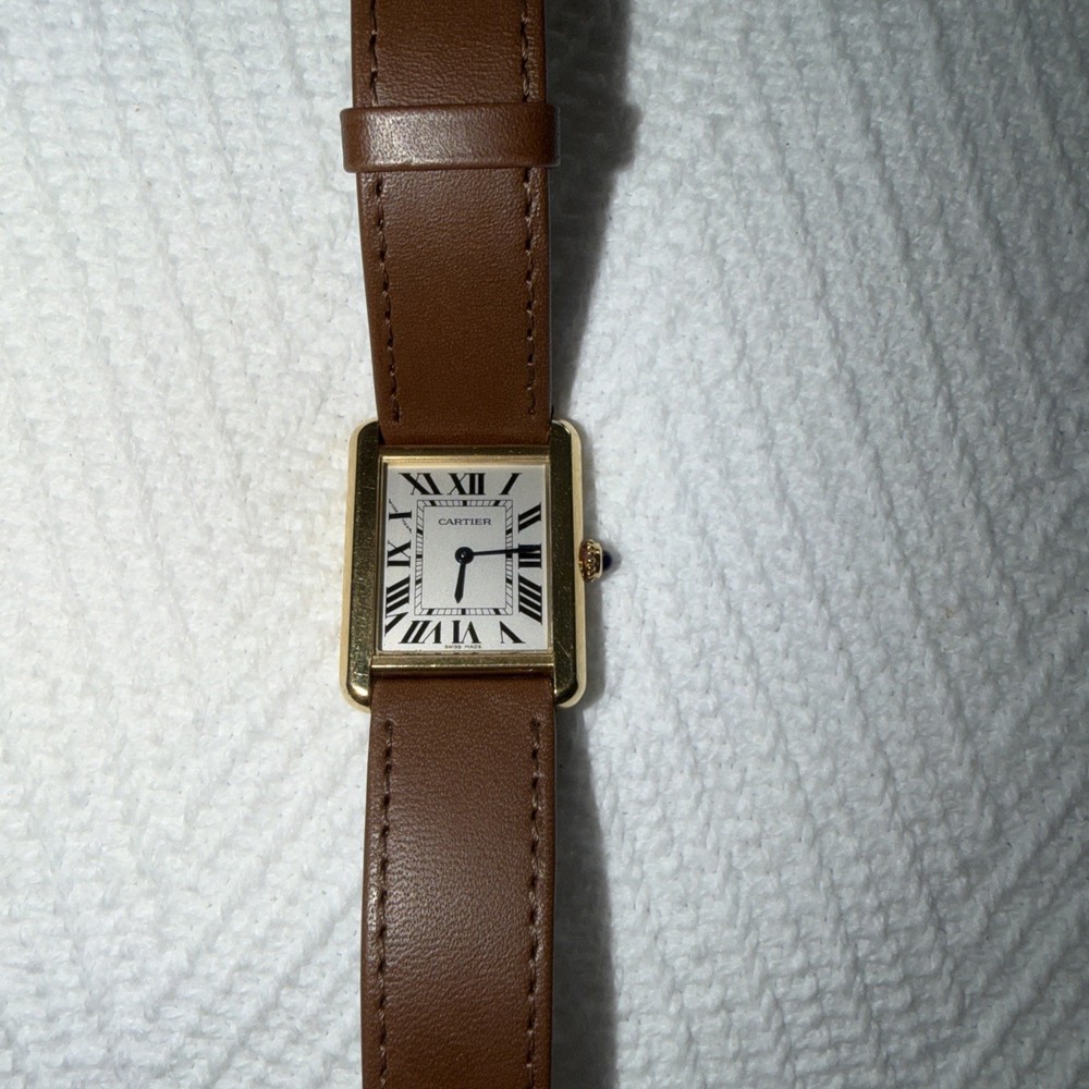 Cartier Ladies 18k Yellow Gold Tank Solo