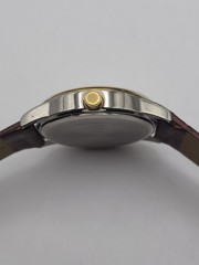 Lorus LR0690 Analog Quartz Mens Watch Brown Band New Battery Working