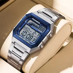 LIGE FOXBOX Men Watch Rectangle Wristwatch Boys Digital Sport Electronic Watches