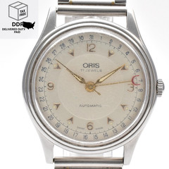 Vintage [Exc+4] Oris Pointer Date 7403-40B Silver 35mm Automatic Men’s Watch