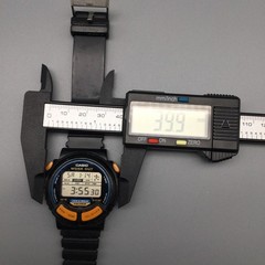 Vintage Casio JC-10 Mens Watch 35mm Black Jog Walk Workout 50M New Battery