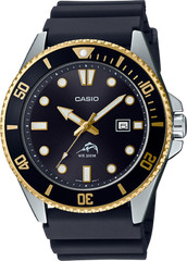 Casio MDV106G-1AV, Duro,Black Resin Watch, 200 Meter WR,Date, Anti-Reverse Bezel