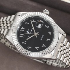 RICECGO Men’s Quartz Watch Stainless Steel Band Business Casual Calendar 40-44mm
