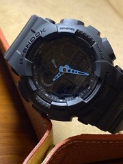 G‐SHOCK GA‐100C Gray ×Light blue/Battery ・ Near