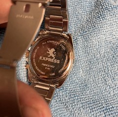 Express Women’s Two-Tone Stainless Steel Crystal Bezel Quartz Watch 50m