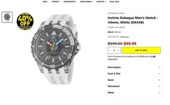 Invicta Subaqua Chromamode Men’s Watch 44mm 69448 White Quartz Movement