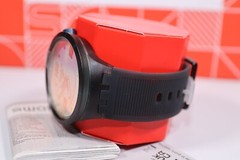 NEW LIMITED SWISS SWATCH BIG BOLD SO27B121 FUTURISTIC GREY GLOW 47MM WATCH GREEN