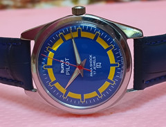 Vintage HMT Pilot Blue 17 Jewels Mechanical Hand Winding Men’s Wrist Watch