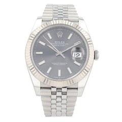 Rolex Datejust Dark Rhodium Dial Automatic 18k White Gold Bezel Men’s Wristwatch