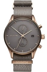 MVMT Voyager Bronze Age 42mm — Gray Leather (D-MV01-BROGR)