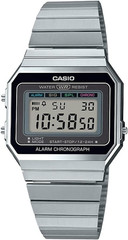 Casio Men’S A700W-1ACF Classic Digital Display Quartz Silver Watch