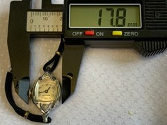 Vtg Bulova Wristwatch Swiss Made 6″ Band Clear Stones Fold Over Clasp *RUNS*