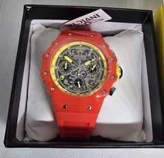 Invicta Racing Valyron Unisex Quartz Chronograph Red Strap 41mm 69780 New In Box