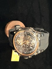 Invicta Rally Men’s Automatic Skeleton Dial Black Rubber Strap w/ Box