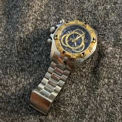 Invicta Reserve Men’s Quartz Chronograph 45mm Blue Dial Gold Tachymeter Bezel