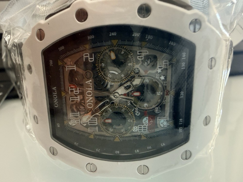 ONOLA Quartz Watch (Richard Mille Skeleton Style) 50m Chronograph chrono