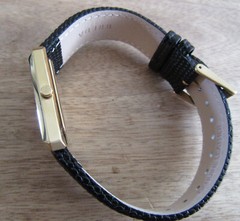 Breda Virgil Mens Watch 26mm w/ Black Leather Embossed Band 1736f New Condition