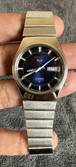 Seiko 5 Automatic 17 Jewels 6309-603BA Blue Dial Day-Date Vintage Japan