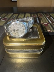 #12 IceTime GHOST White 42mm Men’s White Gold Steel Watch Iced 0.10ct Diamonds