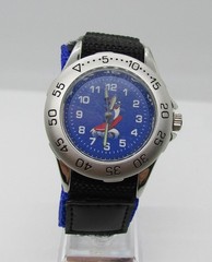 NEW Vintage Charlie the Tuna Watch Black & Blue Hook & Loop Band