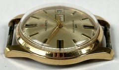 Vintage Helbros Self-Winding Watch Day Date West Germany 17 Jewels RUNNING