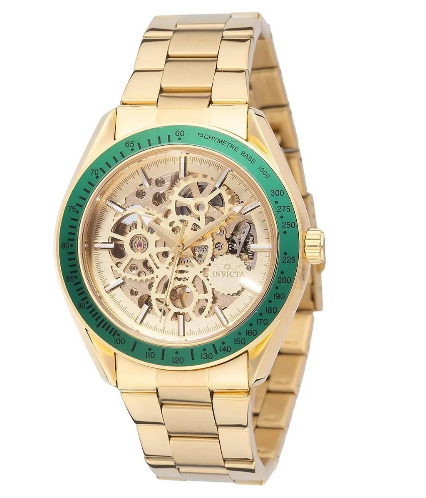 Invicta Objet D Art Automatic 43mm Gold Skeleton Dial Men’s Watch NEW