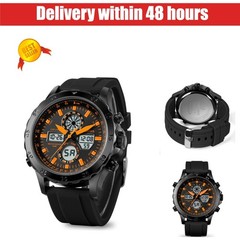 PINDOWS Men’s Waterproof Military Digital Analog Sport Watch