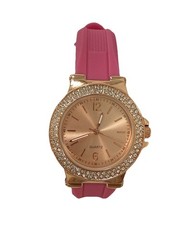 Pink and Rose Gold ladies Crystal Accent Quartz Singapore Movement Watch (NWOT)