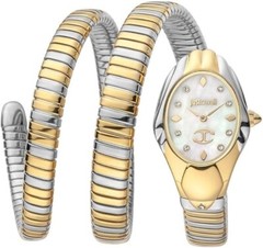 Just Cavalli Snake Women’s JC1L184M0035 Signature Snake Gold Silver Watch