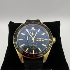 **NEW** Invicta Aviator Nomad Mens – 45mm, Black Silicone (38404) Original Box