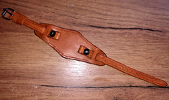 10mm brown leather WW1 WW2 military tactical army bund trench strap watch band