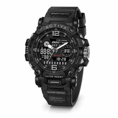 Activa X Invicta ACW8072-001 Men’s 49mm Black Dual Time Digital Watch Brand New