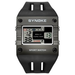 Alloy Watch for Men Square Large LED Screen Digital Backlight Waterproof Sports