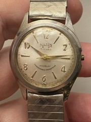 Vintage HILTON watch with SONELLA 17J movement Flex Band