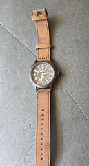 Timex Expedition Men’s Watch black dial and brown leather