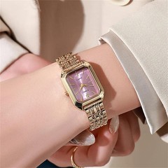Luxury Ladies Fashion Quartz Watch, Square Quality Gold Plated Women’s Watches
